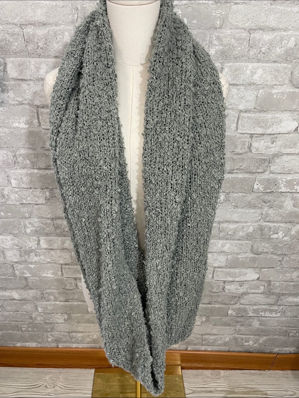 Pins & Needles Sage Green Cozy Infinity Scarf